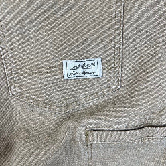 Eddie Bauer Carpenter Pants Work Utility Outdoor Casual Khaki 34x34 - Picture 5 of 10